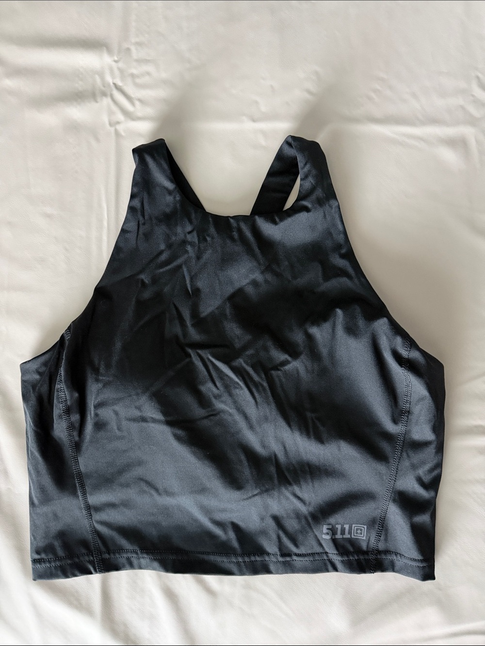 NWOT 5.11 Tactical Black High-Neck Sports Bra/Crop Top